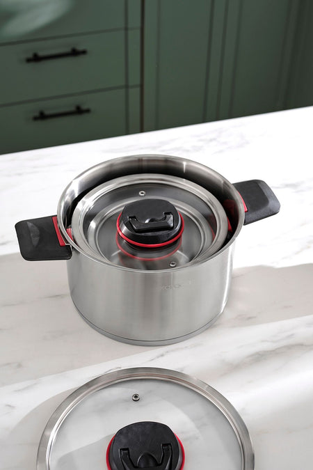Karaca Yenka Induction Compatible 6 Piece Katlanabilir Kulplu Cookware Set