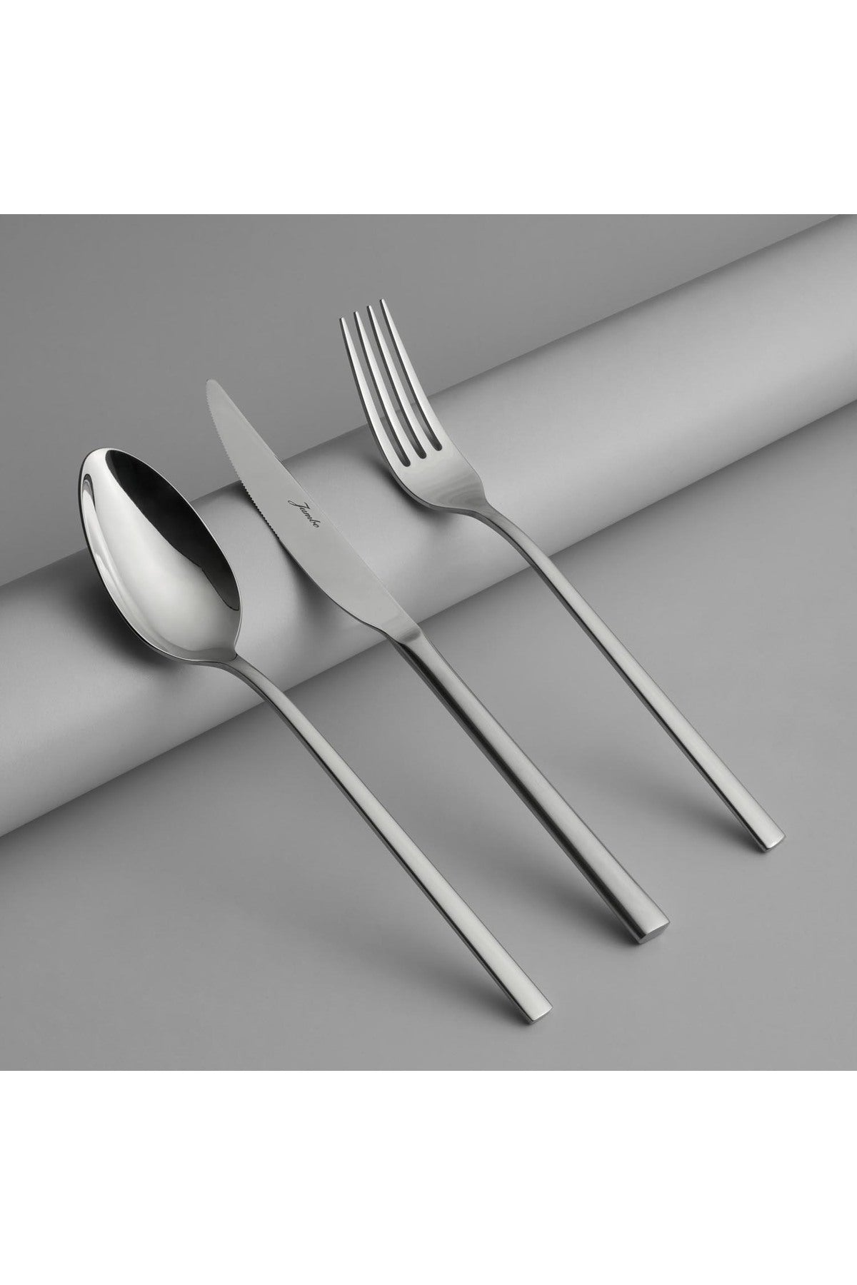 Jumbo 2001 18 Piece 6 Place Setting yemek Flatware Set Steel - MALLTURK