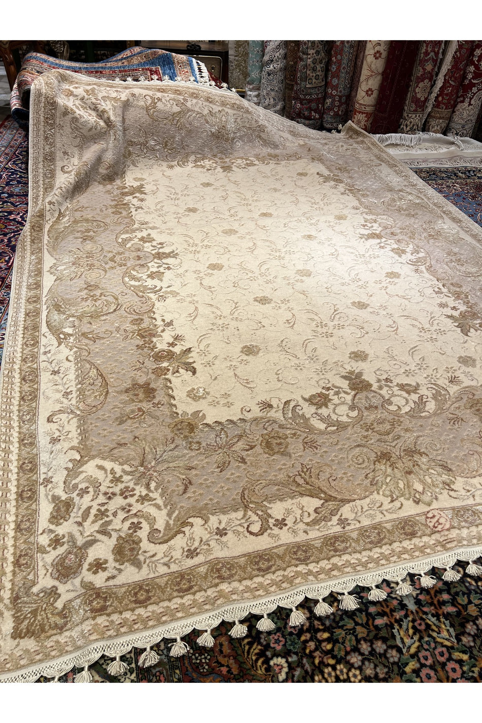 RD RAMAZAN DAG Hand Rug Art Hand-Woven Fine Rug Pera Tughra Silk Size 250x186