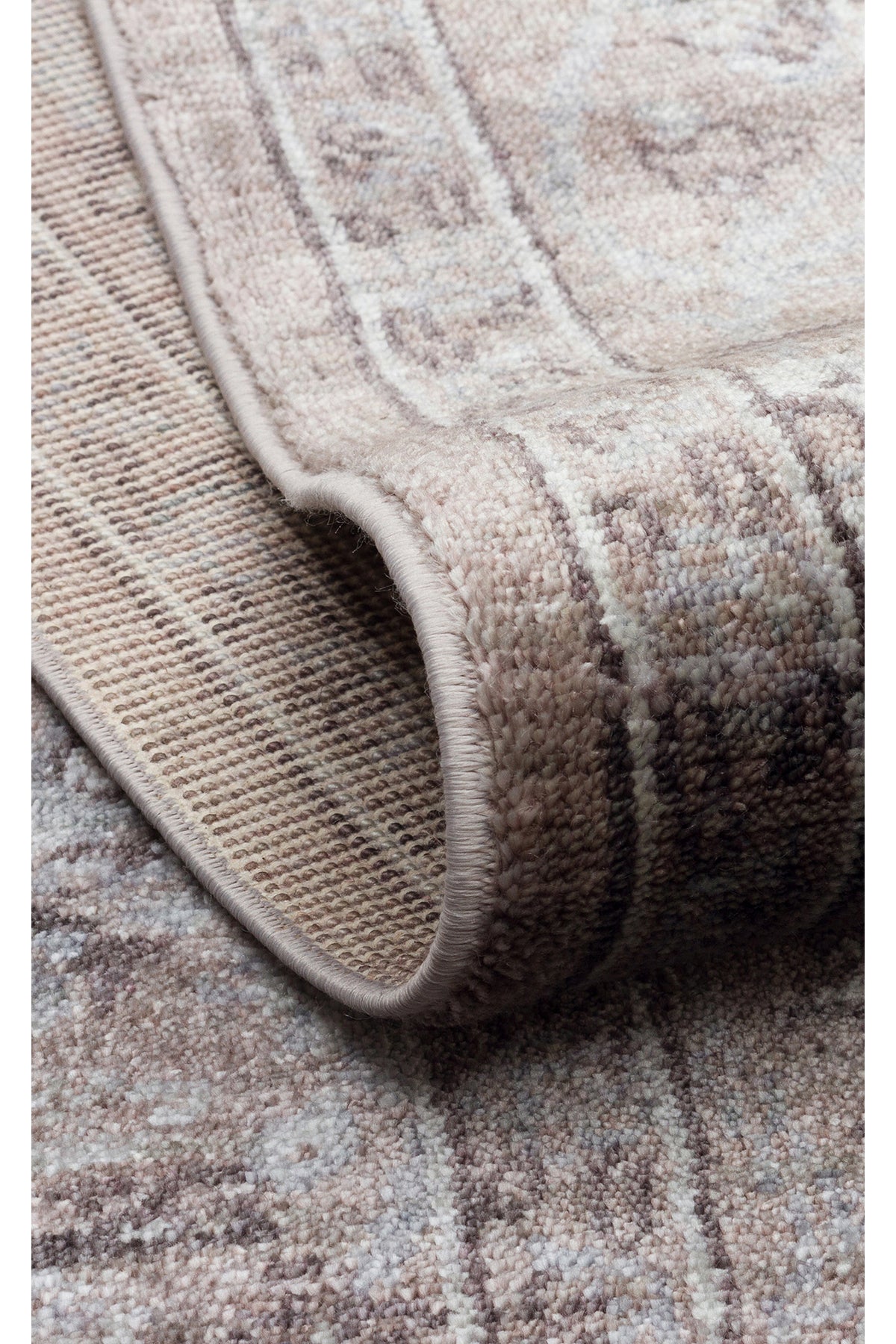 Eko Rug Eko Rug Taftan Tf 07 Smoke Grey Pakistan Overdyed Style Handcrafted with Special Looms Produced Rug - MALLTURK