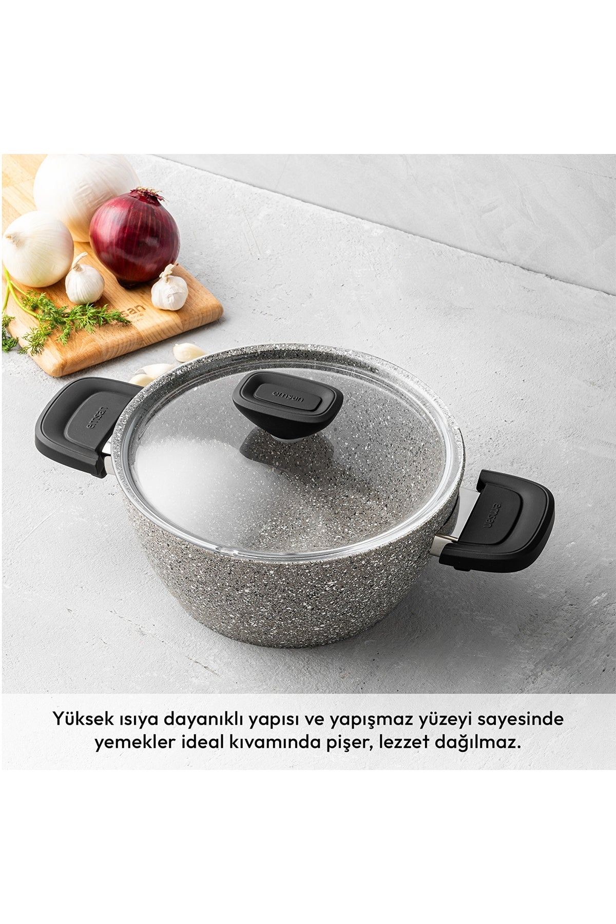 Emsan Stone 7 Piece Granite Cookware Set - MALLTURK