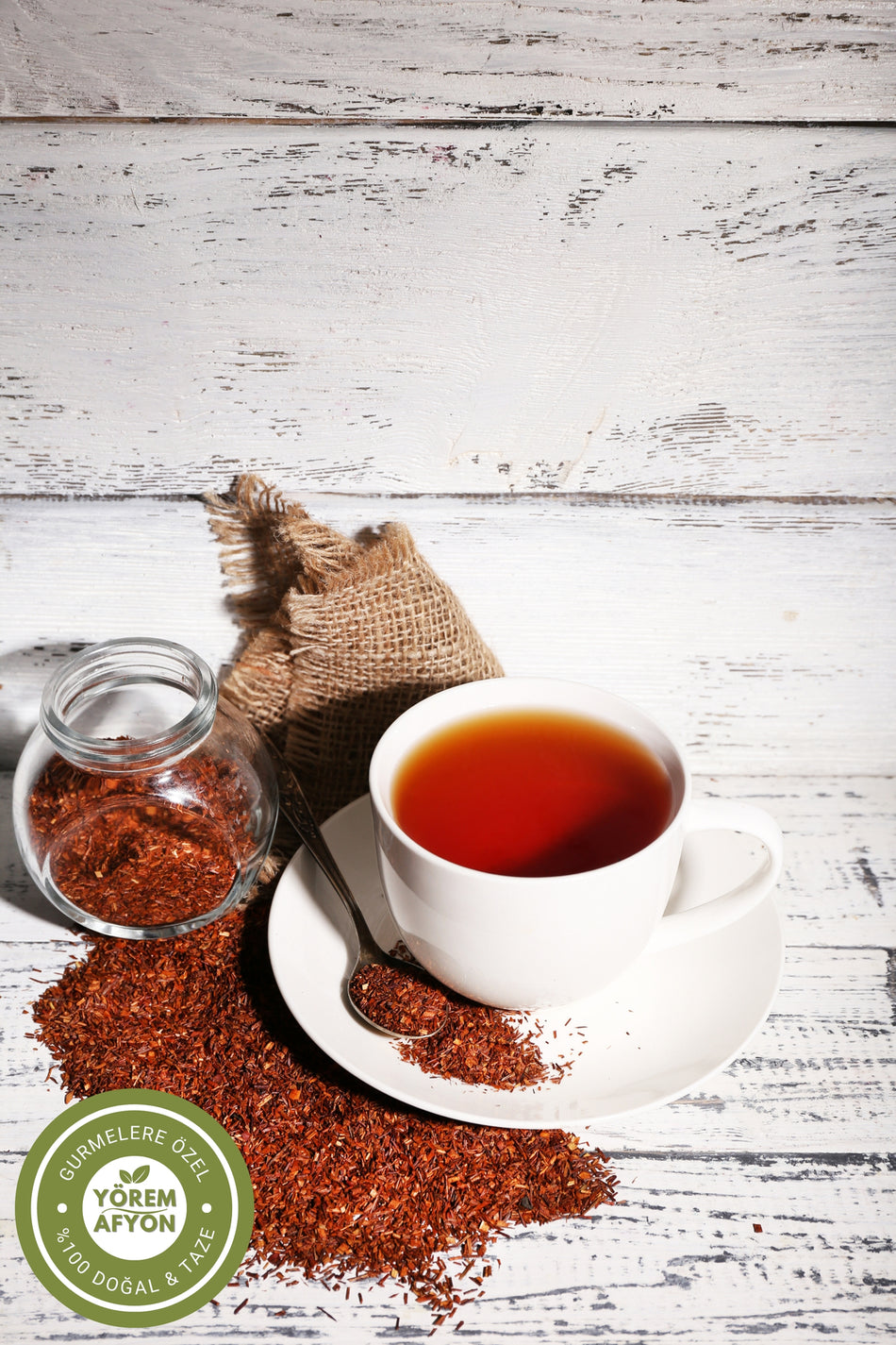 Gulcehre Yorem Afyon Richly Flavored Diet-Friendly Vitamin & Mineral Powerhouse Rooibos Tea, Red Tea | 55g - MALLTURK