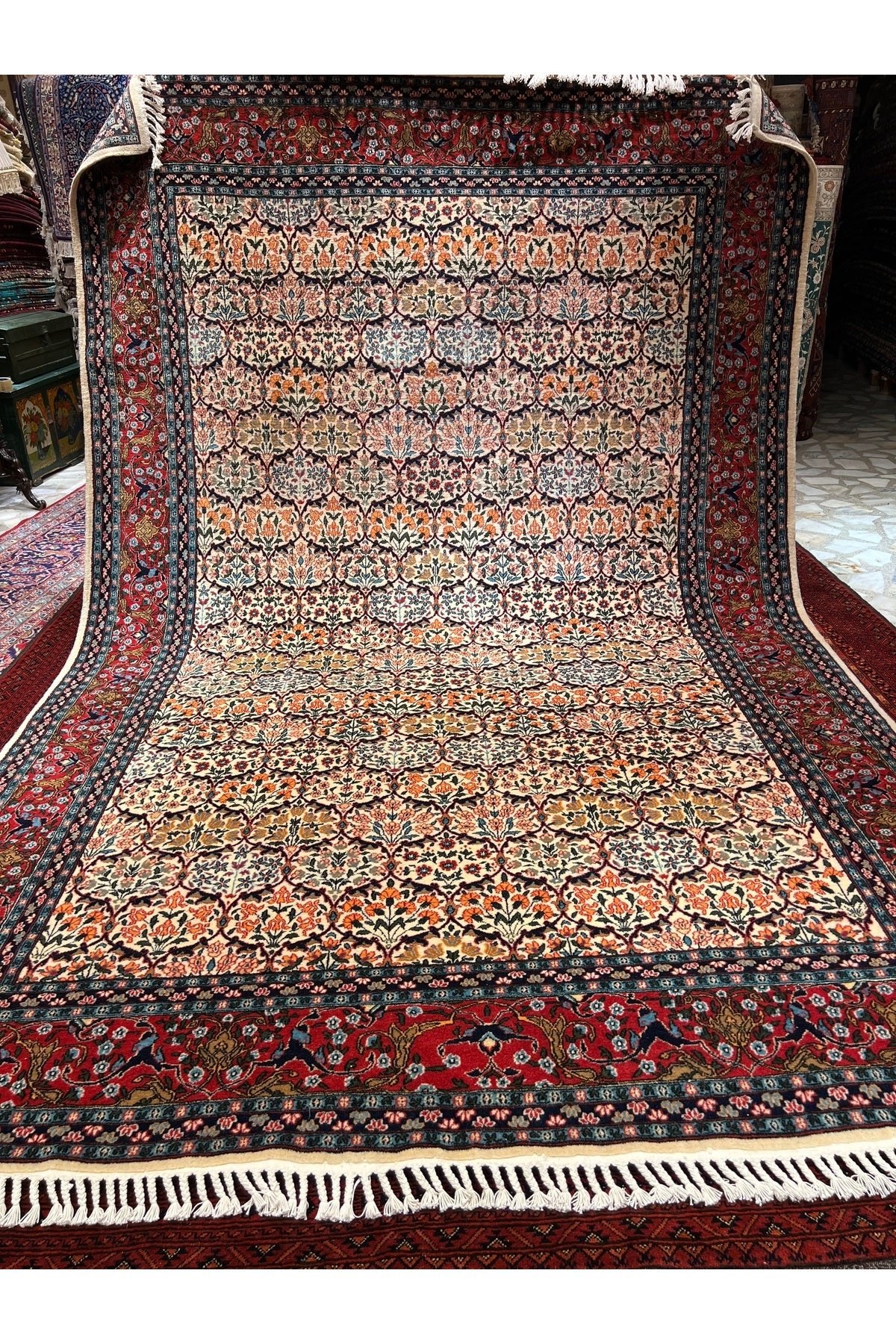 RD RAMAZAN DAG Hand Rug Art Hand-Woven Hereke Rug Karpuzlu Design Size 320x220 - MALLTURK