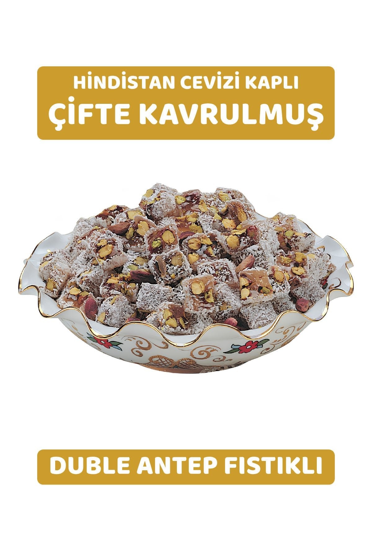 Ari lokumlari 1978 Double Roasted Pistachio Assorted Turkish Delight 500 g Coconut Pomegranate Flavored Kadayif - MALLTURK