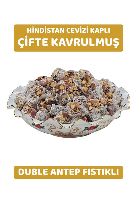 Ari lokumlari 1978 Double Roasted Pistachio Assorted Turkish Delight 500 g Coconut Pomegranate Flavored Kadayif - MALLTURK