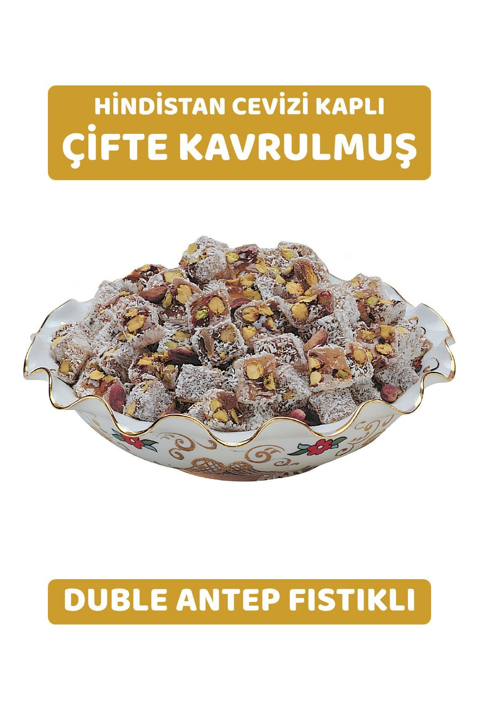 Ari lokumlari 1978 Double Roasted Pistachio Assorted Turkish Delight 500 g Coconut Pomegranate Flavored Kadayif - MALLTURK