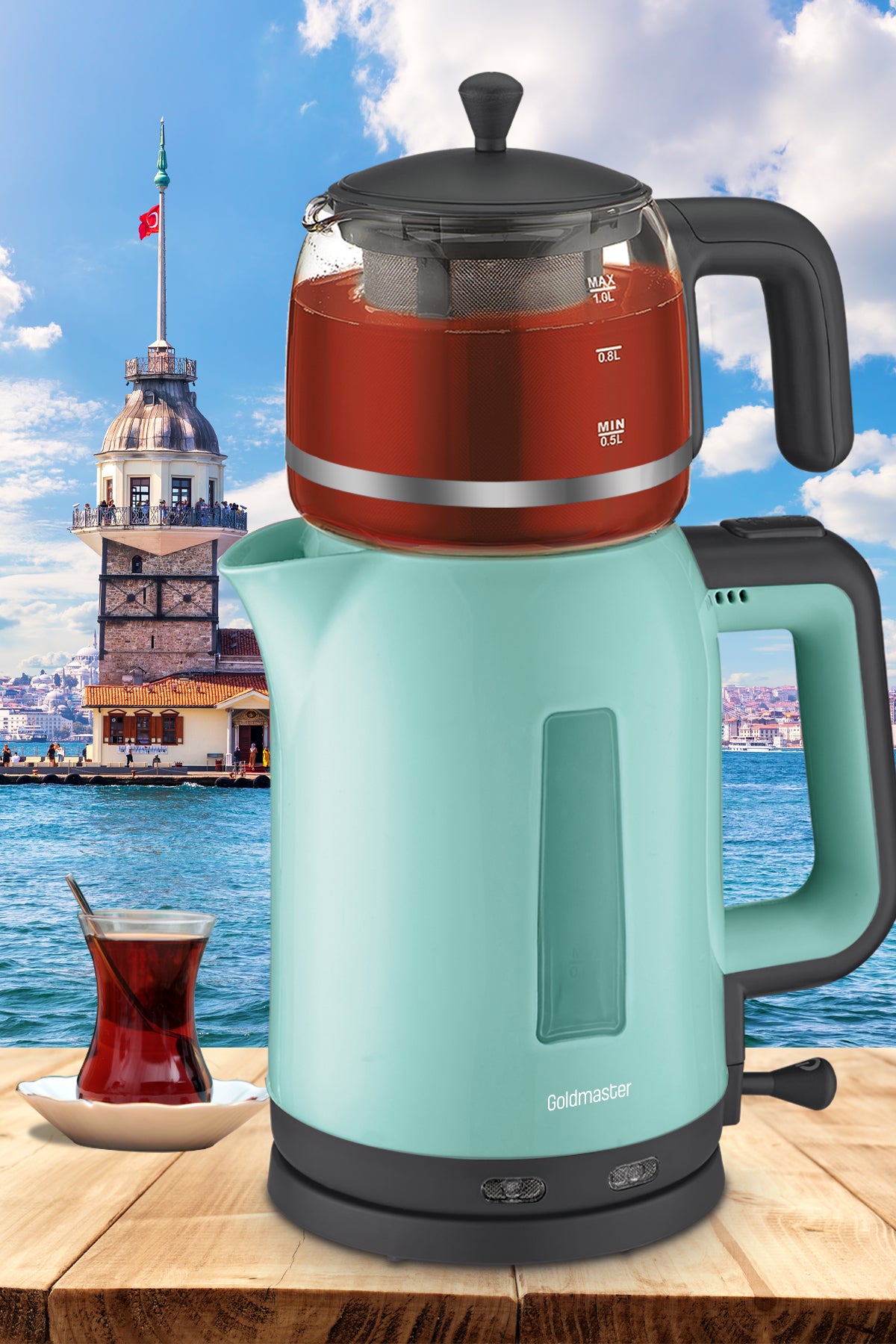 GoldMaster GM-7321 Daisy 2200w Automatic Tea Maker - MALLTURK