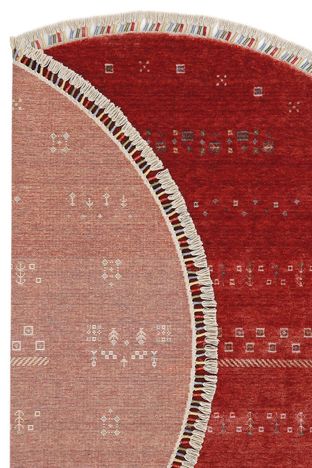 Cool Hali Galata 06 Red Carpet Living Room Carpet Bohemian Scandinavian Carpet Bamboo Carpet Handwoven Round Hallway Carpet - MALLTURK