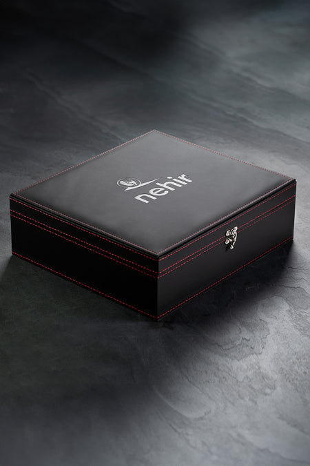 Nehir maksi altin Satin 12 Place Setting 84 Piece deri Boxed Flatware Set - MALLTURK