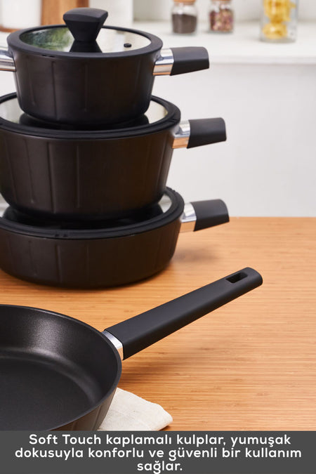 Karaca Biodiamond Regnum Induction Compatible 7 Piece Cookware Set - MALLTURK