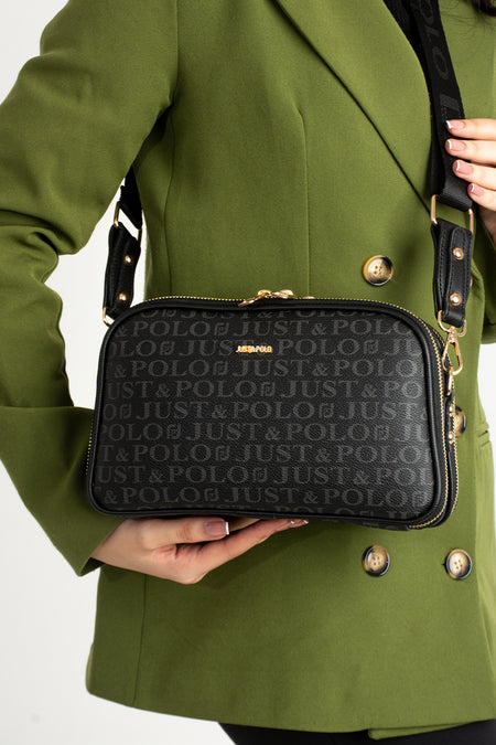Just Polo Women's Embossed Print Just & Polo Patterned Bag Vegan Shoulder and Handbag Multicolored - MALLTURK