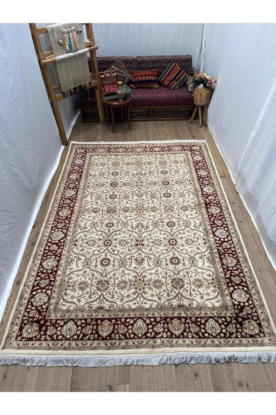 Sirvan Handwoven Afghan Usak Carpet - 297x200 - MALLTURK