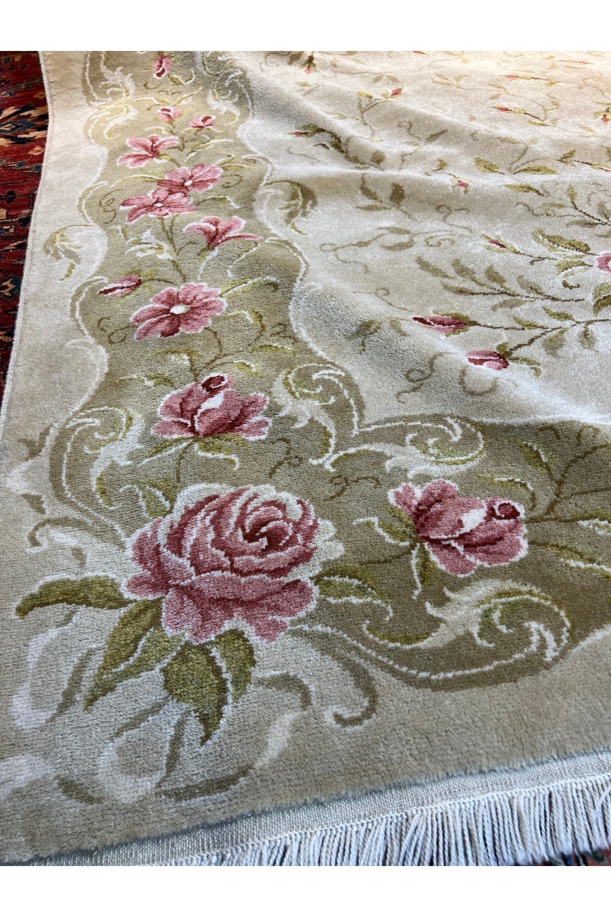 RD RAMAZAN DAG Hand Rug Art Hand-Woven Usak Rug Premium Quality Wool Weave Size 280x227 - MALLTURK