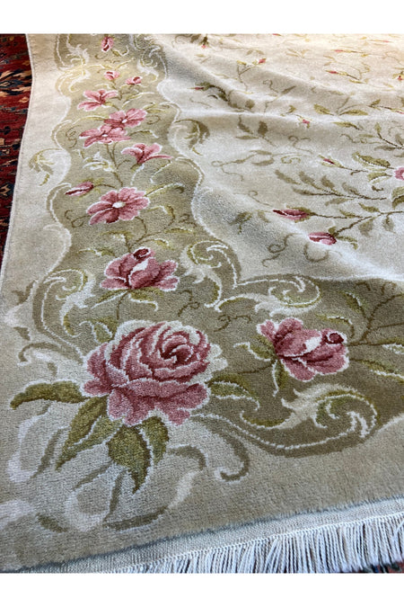 RD RAMAZAN DAG Hand Rug Art Hand-Woven Usak Rug Premium Quality Wool Weave Size 280x227 - MALLTURK
