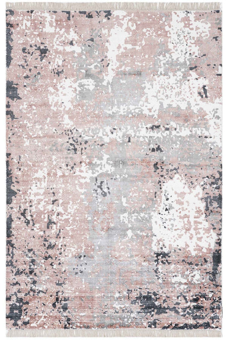 Naar Hali Erase KC 202 Multicolored Modern Handwoven Bamboo Living Room Rug - MALLTURK