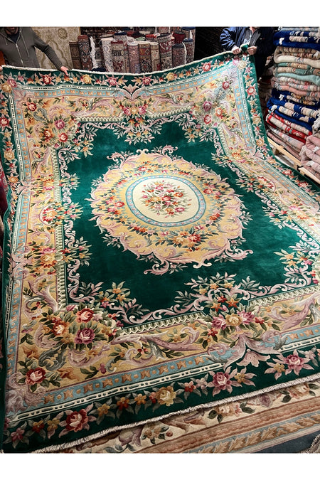 RD RAMAZAN DAG Hand Rug Art Hand-Woven Embossed Chinese Rug Premium Quality Zumrut Yesili Exceptional Bir Urun Size 425x336 - MALLTURK