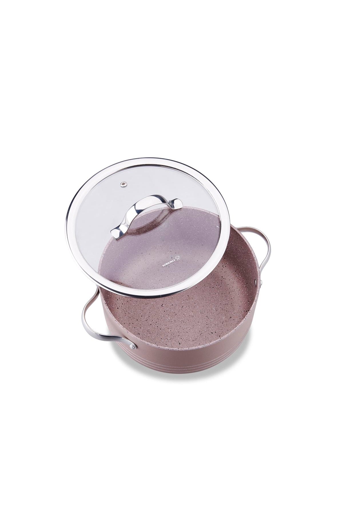 KORKMAZ Linea 7 Piece Rosagold Cookware Set