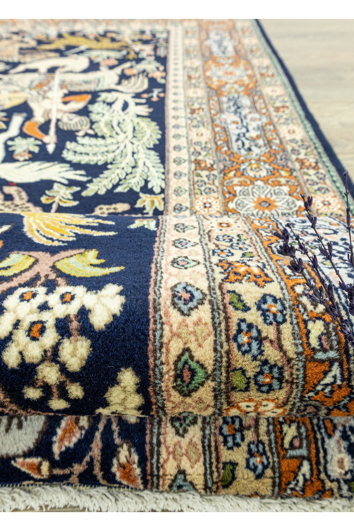 Soho Antiq Tan Av Sahnesi Patterned Iranian Rug 131x225 cm - MALLTURK
