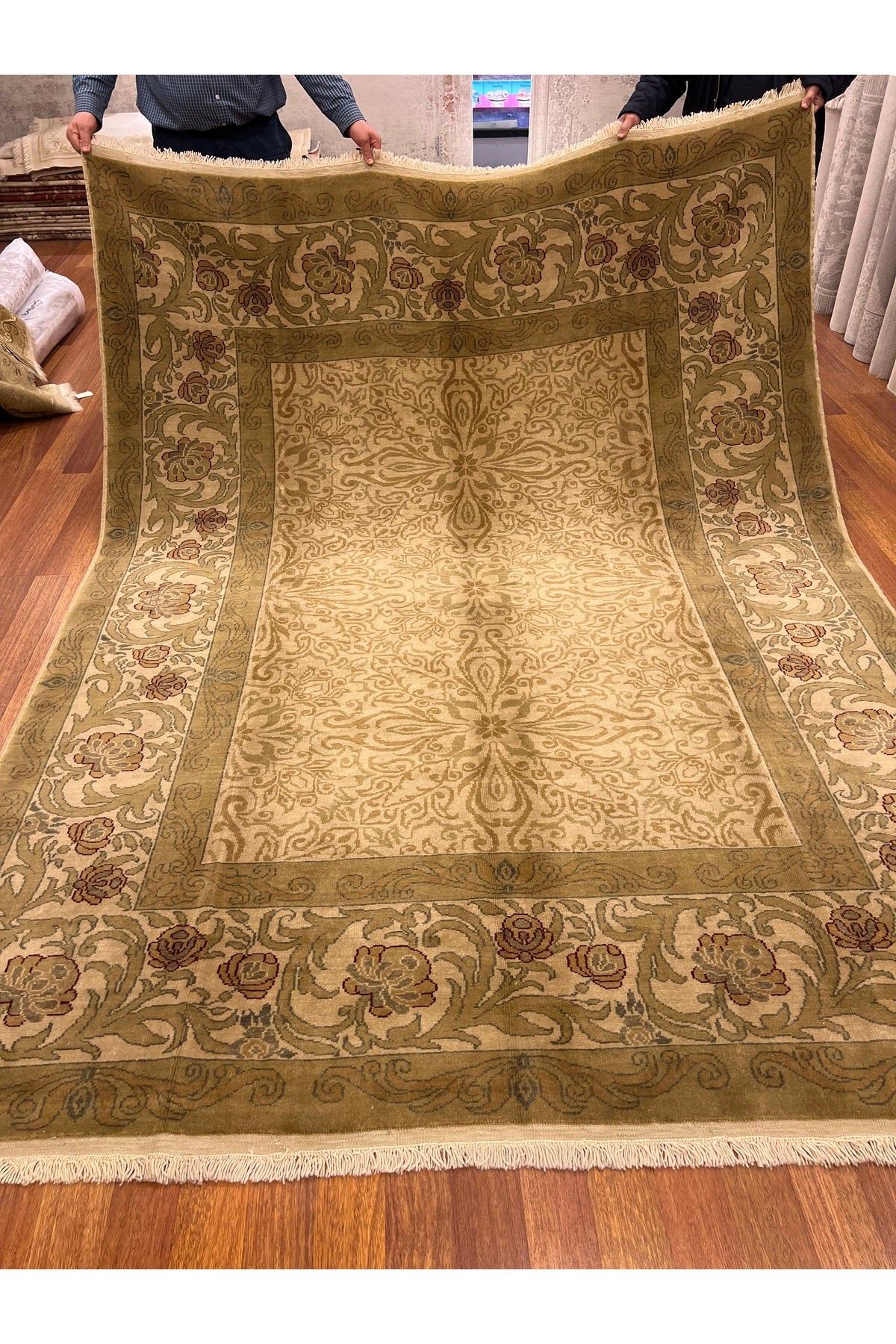 RD RAMAZAN DAG Hand Rug Art Hand-Woven Usak Rug Special Weave Premium Quality Size 300x224 - MALLTURK