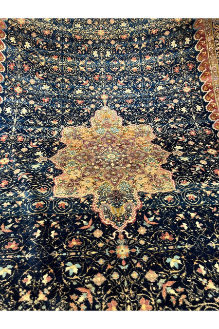 RD RAMAZAN DAG Hand Rug Art Hand-Woven Antique Feshane Rug Osmanli Design 120 Yas Old Size 370x240 - MALLTURK