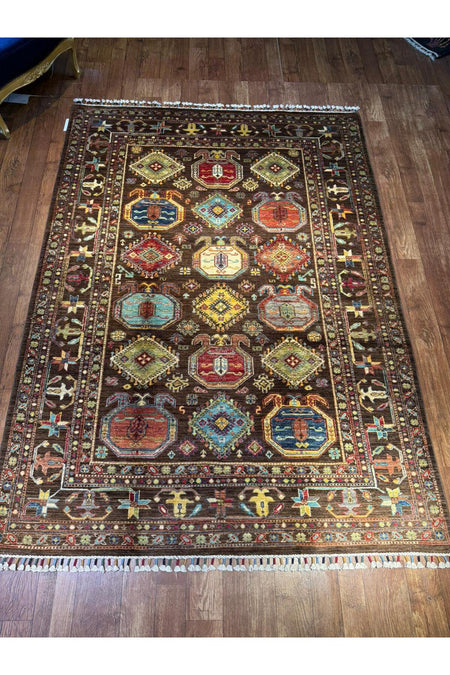 Wool Hand-Woven Afghan Rug