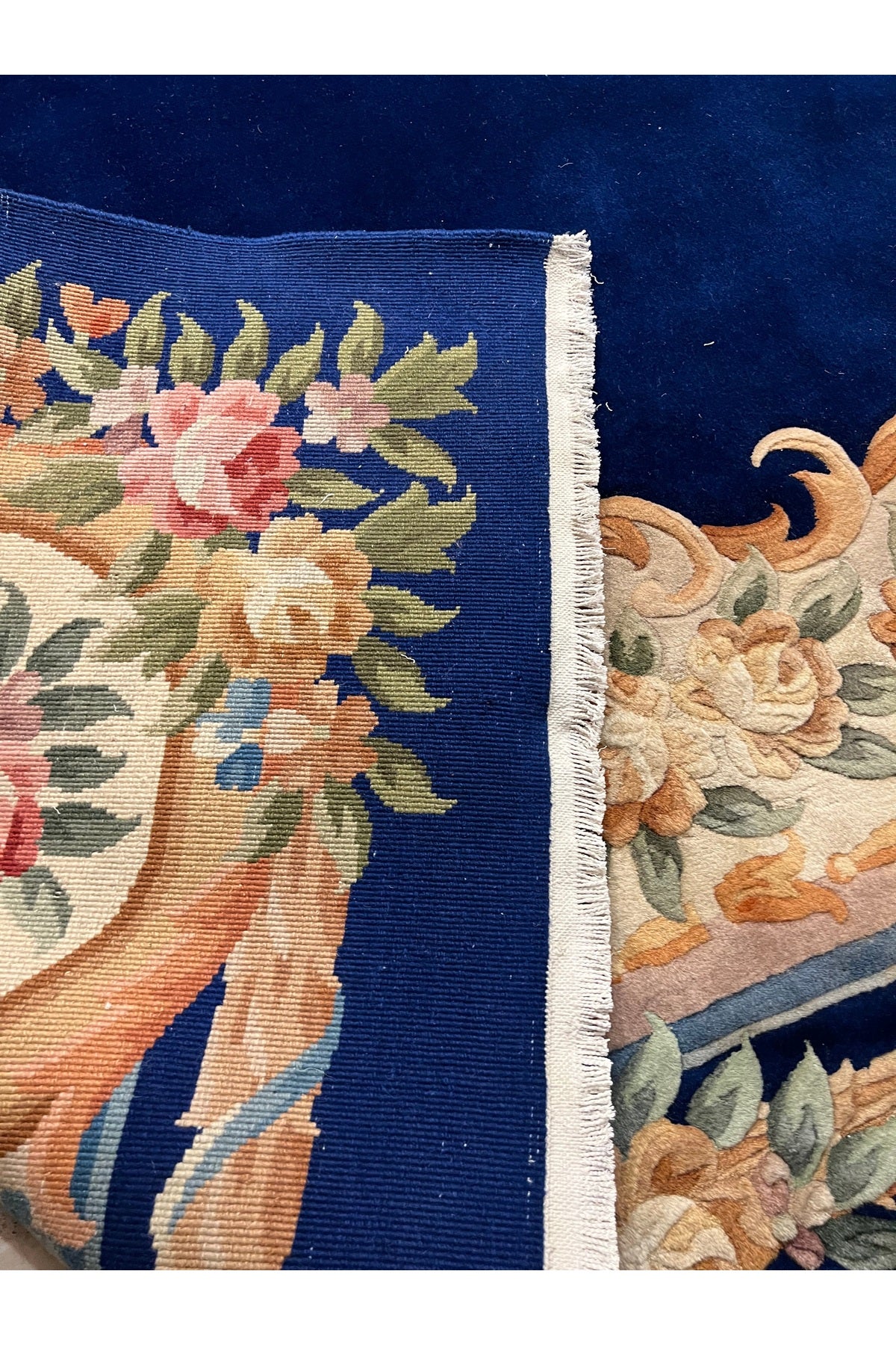 RD RAMAZAN DAG Hand Rug Art Hand-Woven Embossed Chinese Rug Premium Quality Navy Color Exceptional Bir Urun Size 460x370 - MALLTURK