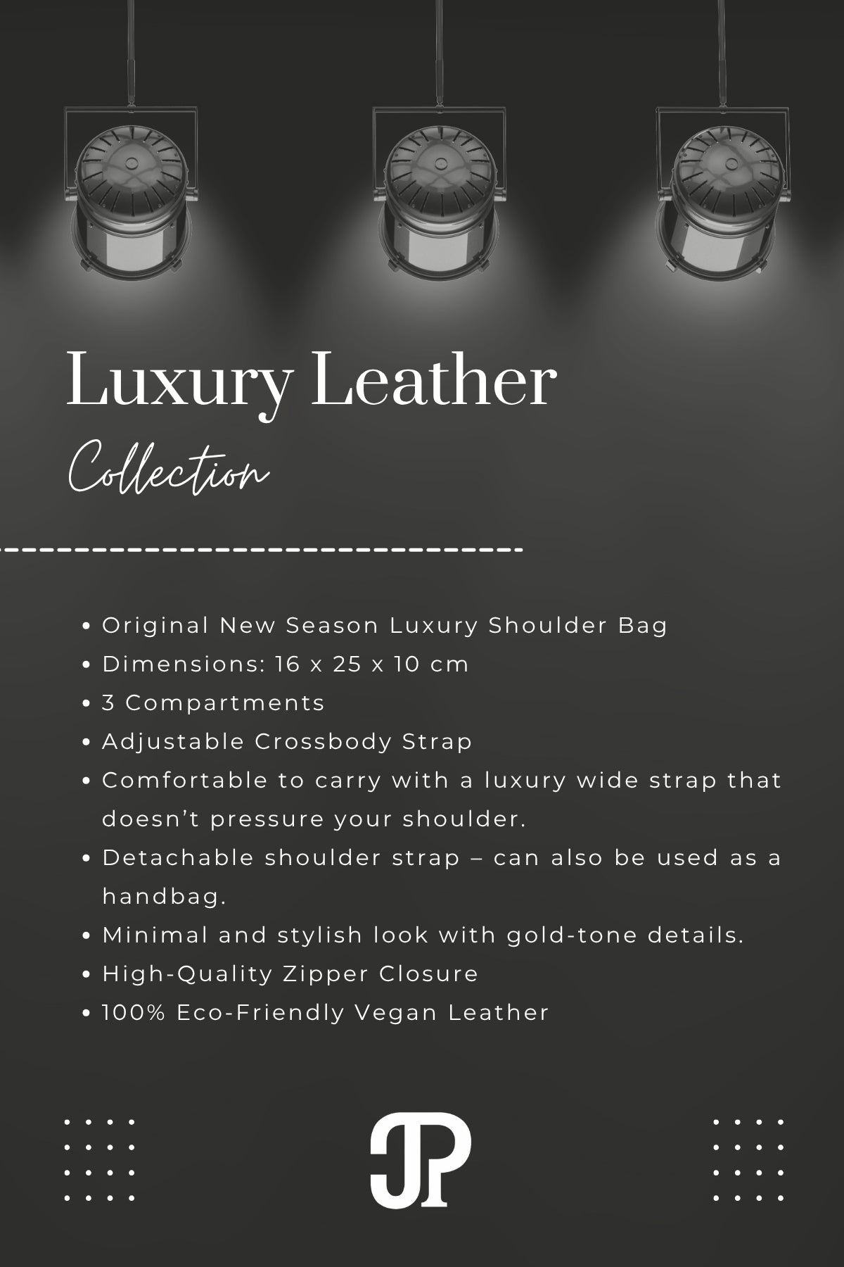 Just Polo Original Women's 3-Compartment Luxury Soft Leather Adjustable Crossbody Bag with Chain Detail Shoulder Bag White Bag - MALLTURK