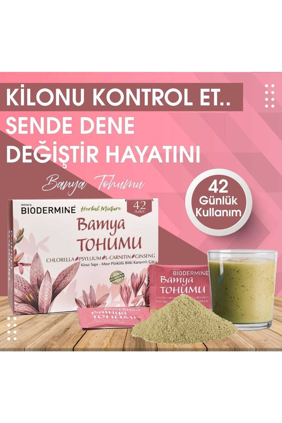 Biodermine Minera Okra Seed Herbal Blend Detox Tea 42-Pack - MALLTURK