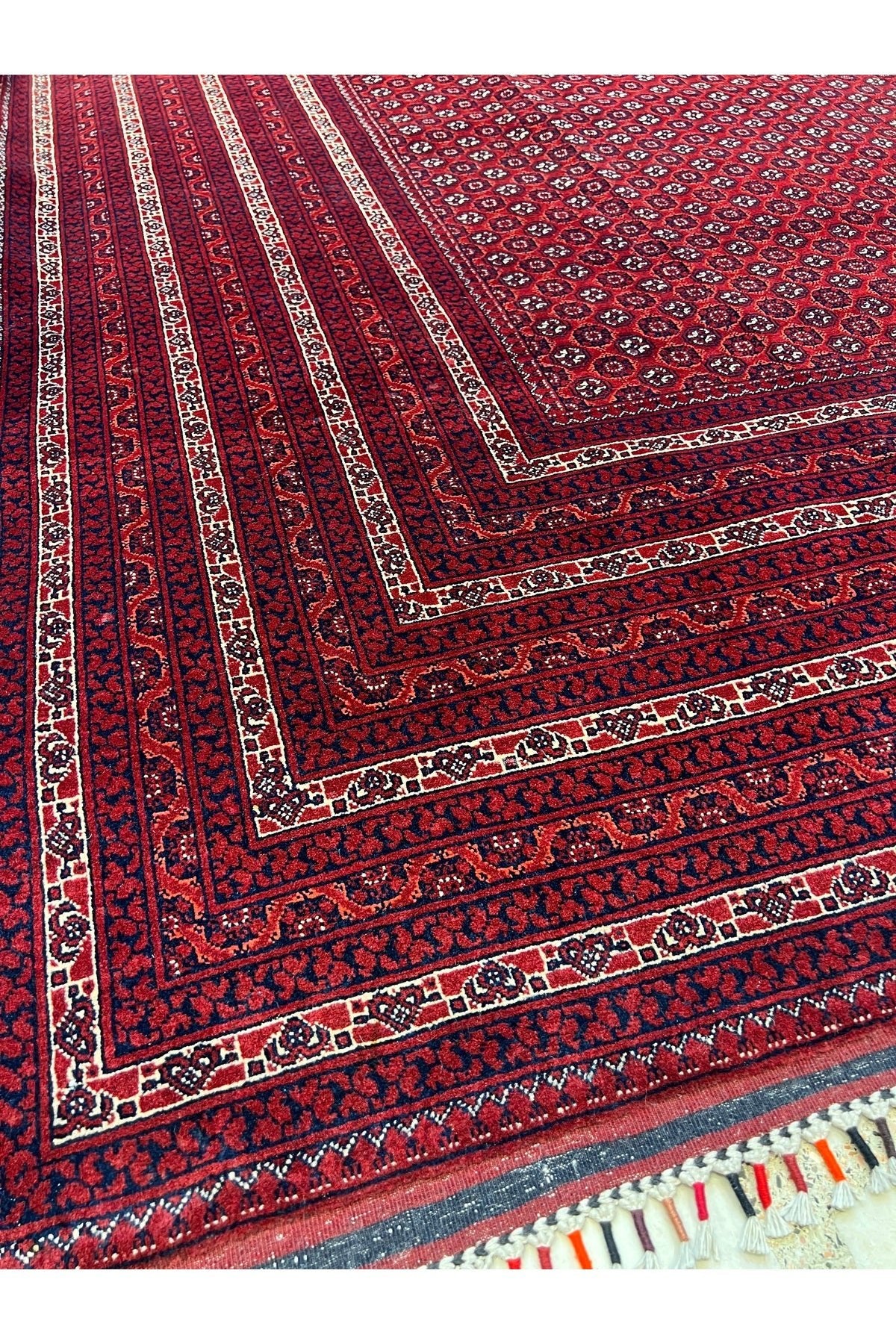 RD RAMAZAN DAG Hand Rug Art Hand-Woven Afgan Haca Roshnai Rug Premium Quality Size 390x300 - MALLTURK