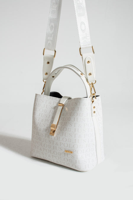 Just Polo Women's White Shoulder Bag - MALLTURK
