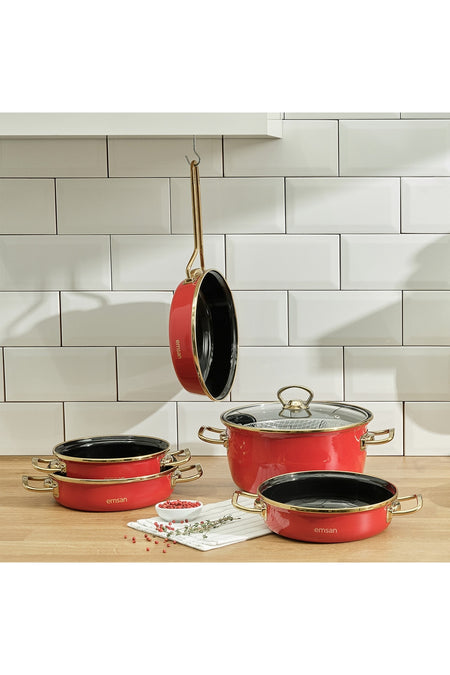 Emsan Retro Enamel Frying Pot