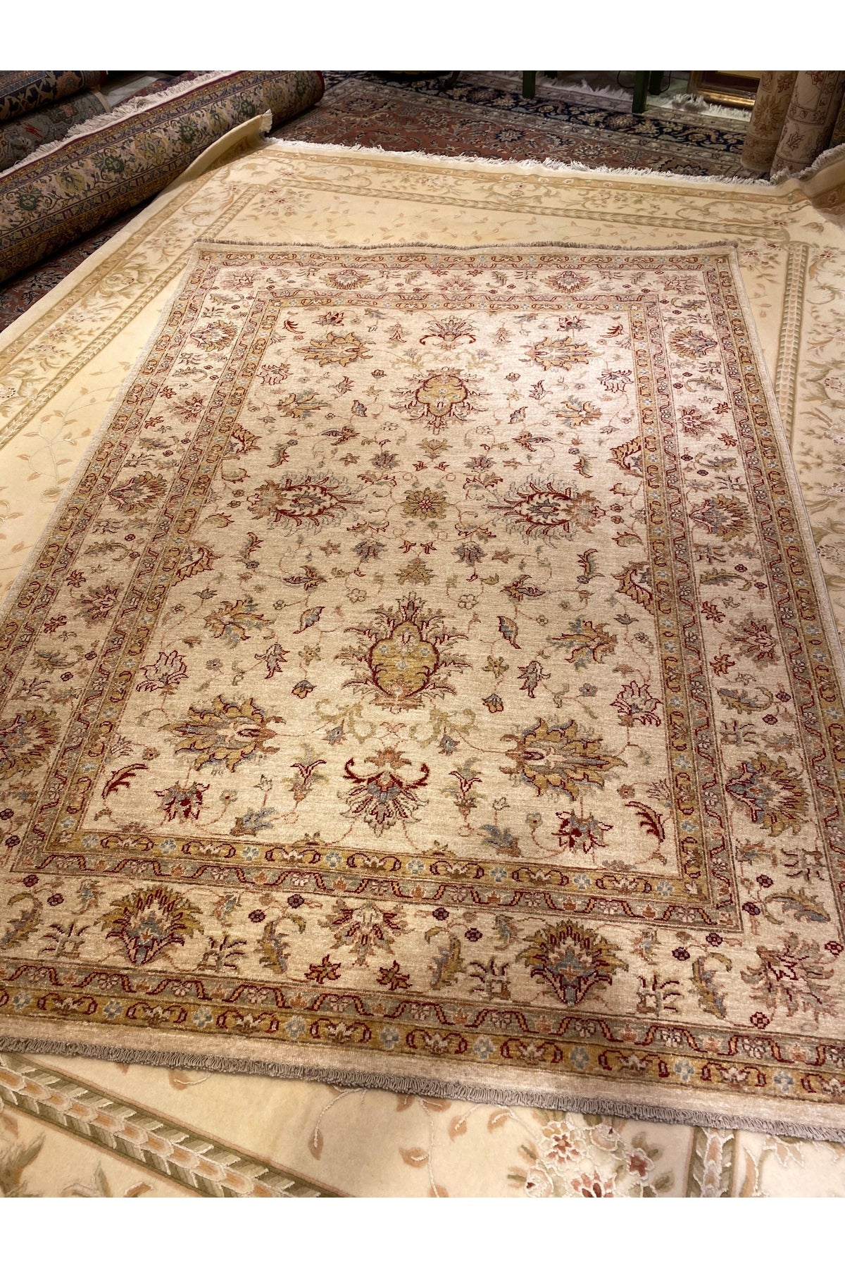 RD RAMAZAN DAG Hand Rug Art Hand-Woven Afgan Usagi Zileger Premium Quality Cotton Base Wool Weave Natural Dye Size 250x170 - MALLTURK