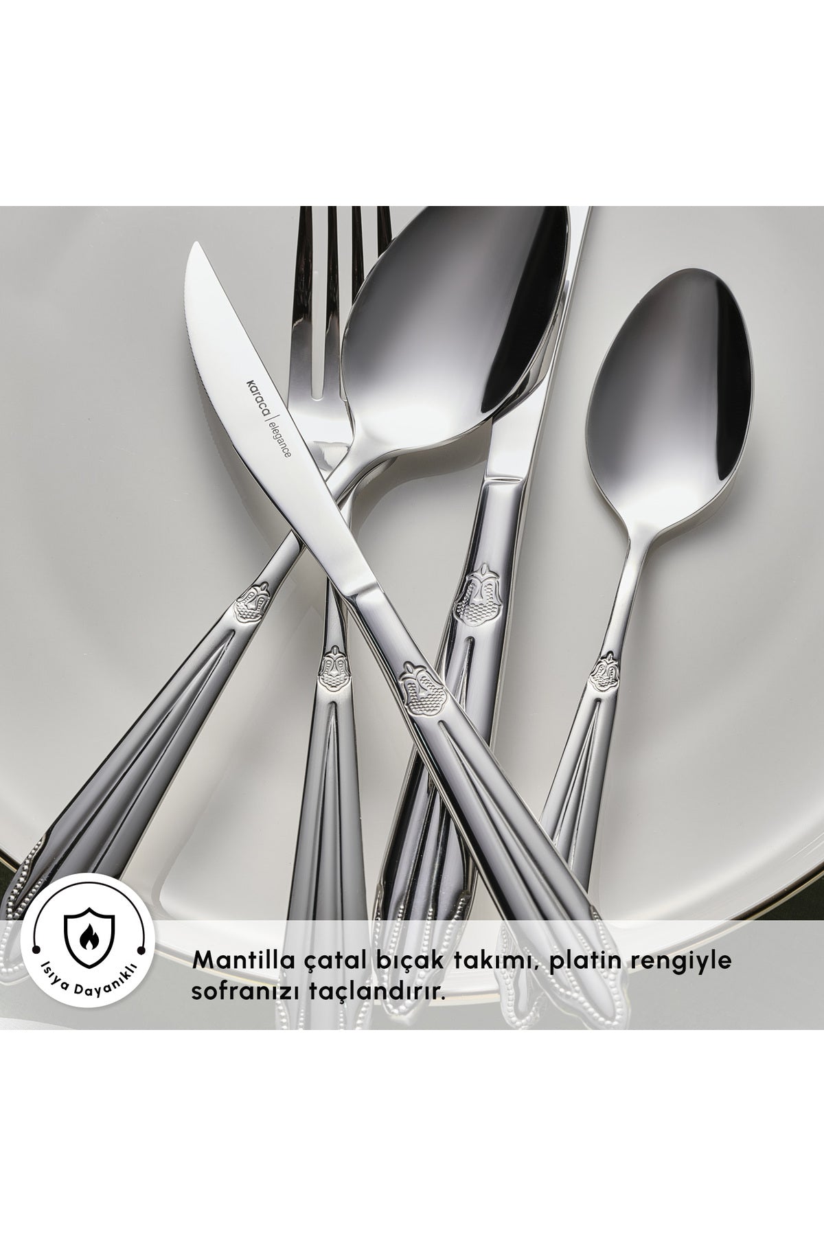 Karaca new mantilla elegance 84 Piece 12 Place Setting Flatware Boxed - MALLTURK