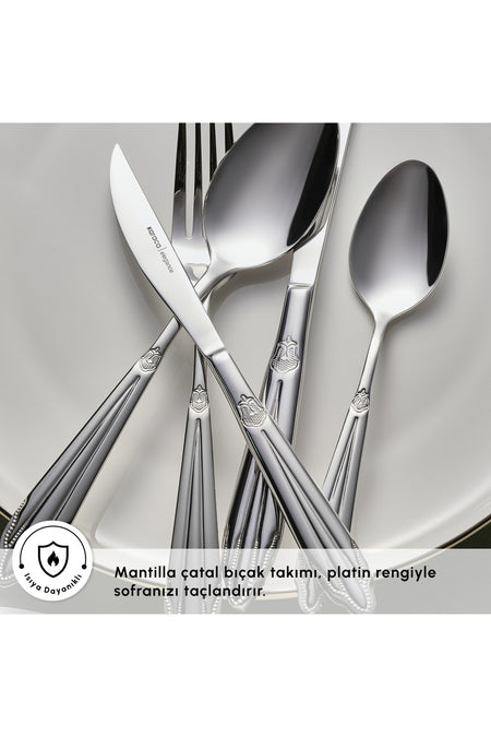 Karaca new mantilla elegance 84 Piece 12 Place Setting Flatware Boxed - MALLTURK