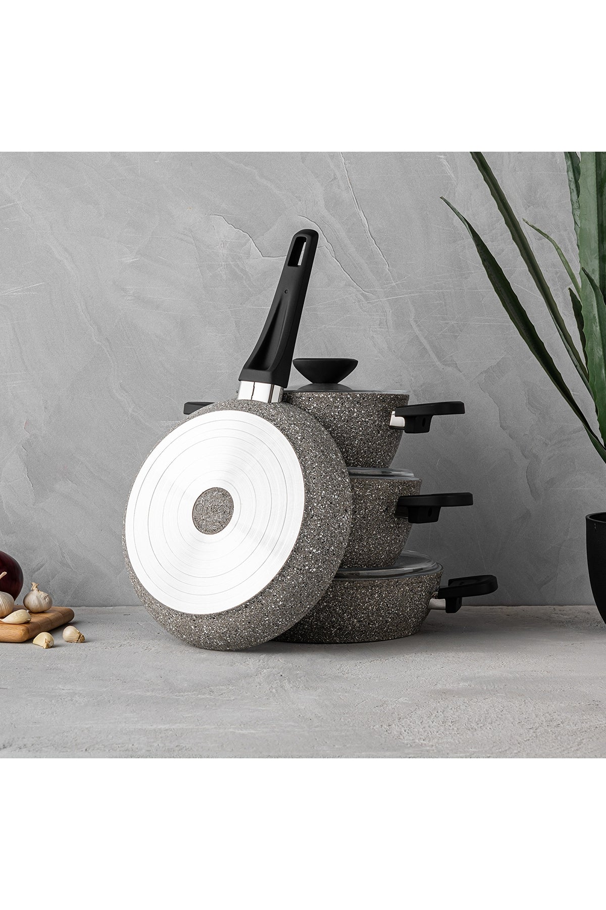 Emsan Stone 7 Piece Granite Cookware Set - MALLTURK