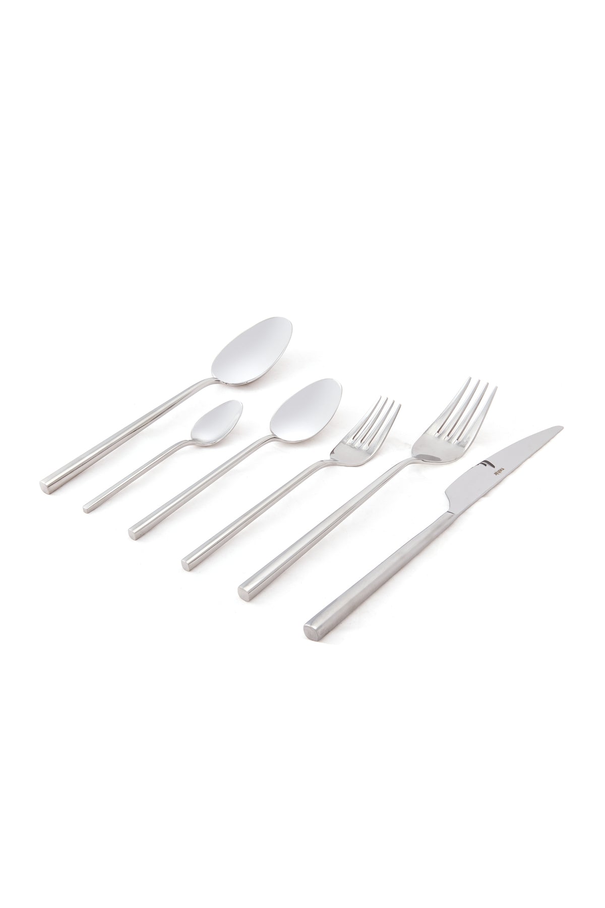 Nehir gloria Plain 36 Piece Flatware Set gri - MALLTURK
