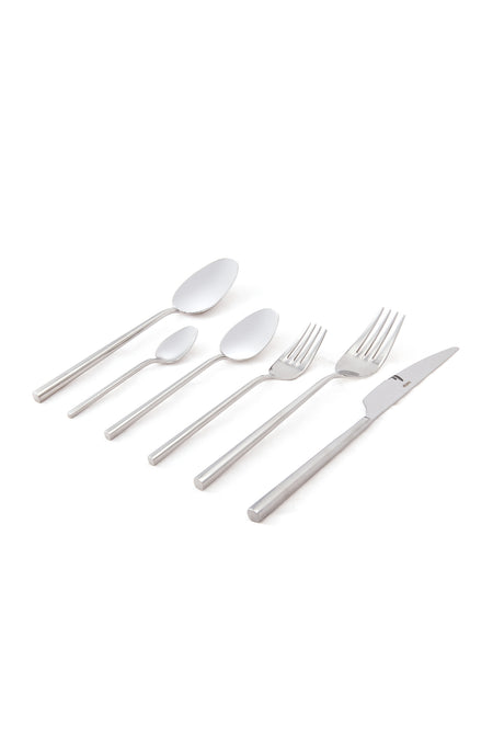 Nehir gloria Plain 36 Piece Flatware Set gri - MALLTURK