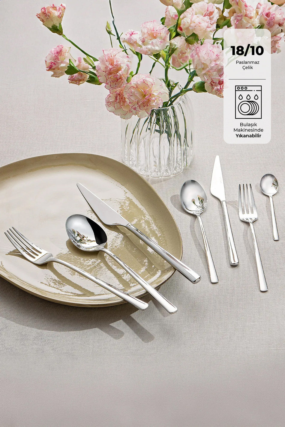 Emsan ladin 84 Piece 12 Place Setting Flatware Set Boxed - MALLTURK