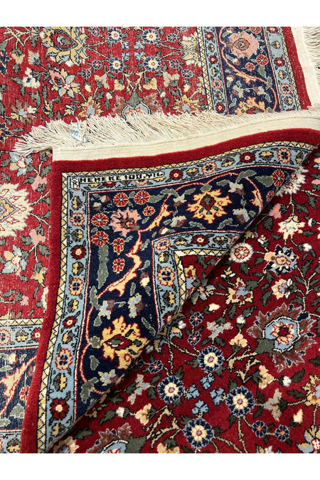RD RAMAZAN DAG Hand Rug Art Hand-Woven Sumerbank Hereke Rug Signed Seven Mountains Flower Design Size 190x150 - MALLTURK