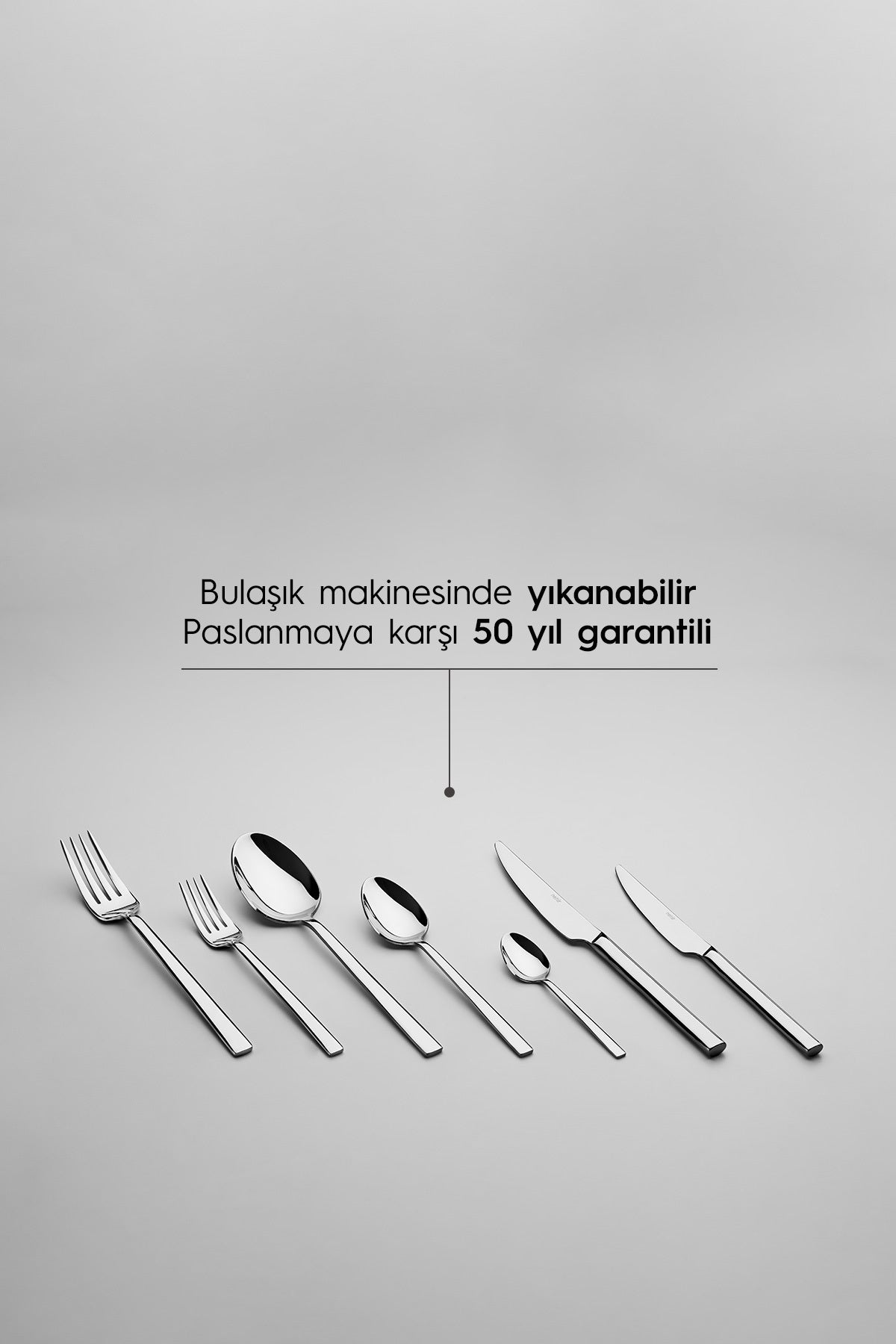 Nehir dalyan Plain 12 Place Setting 89 Piece Boxed Flatware Set - MALLTURK