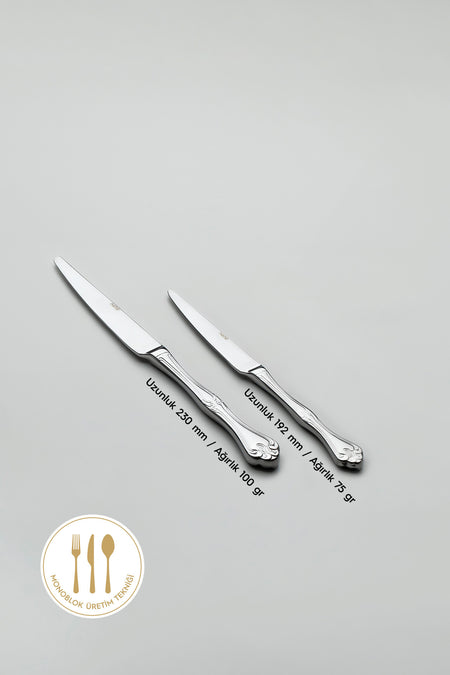 Nehir lalezar Plain 12 Place Setting 84 Piece Boxed Flatware Set - MALLTURK