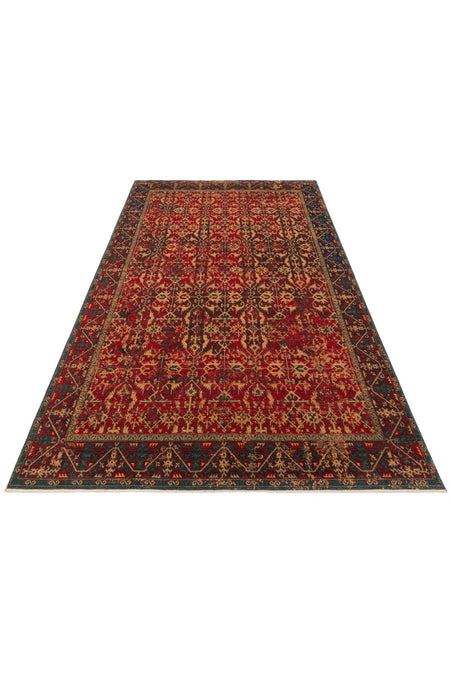 Cool Rug Mardin Red New Zealand Wool Vintage Ethnic Traditional Pattern Classic Misafir Odasi Living Room Rug