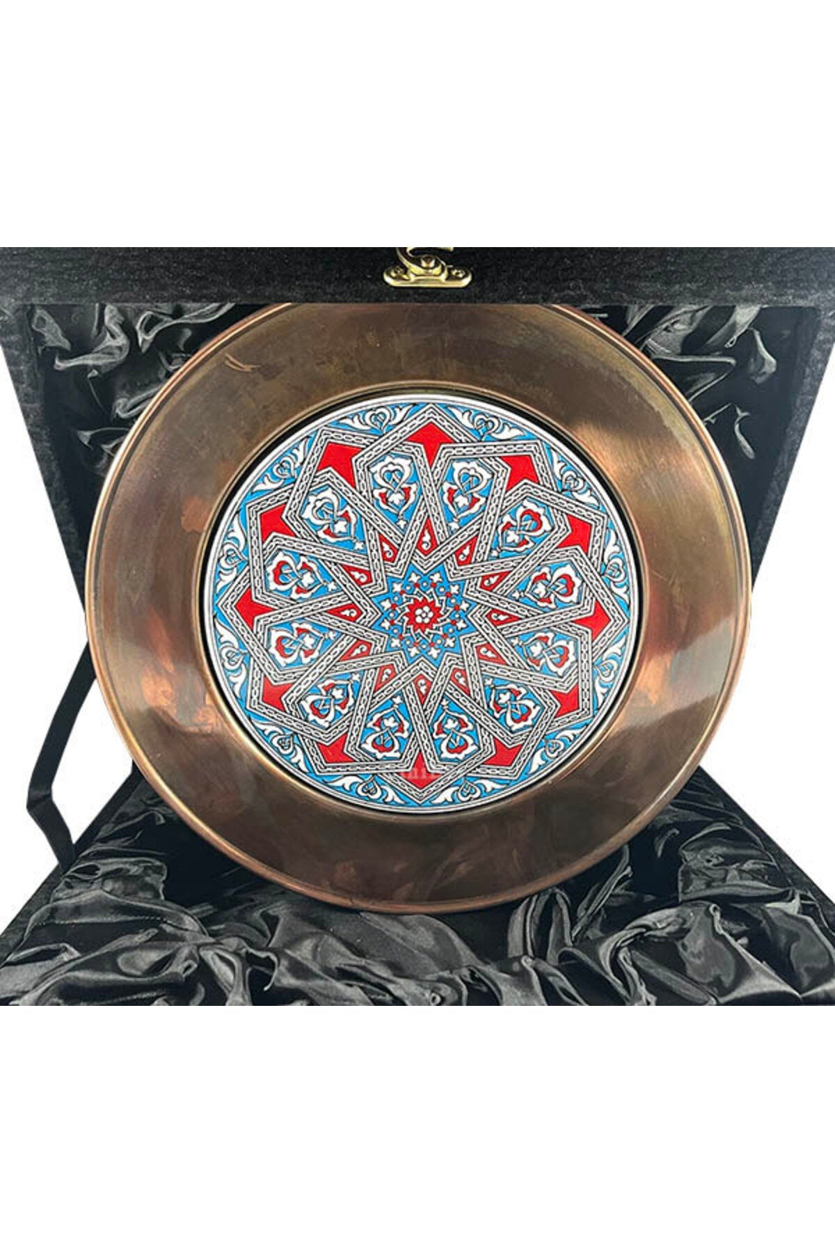 Cini Evi Seljuk Star Patterned 25cm Copper Plate - MALLTURK