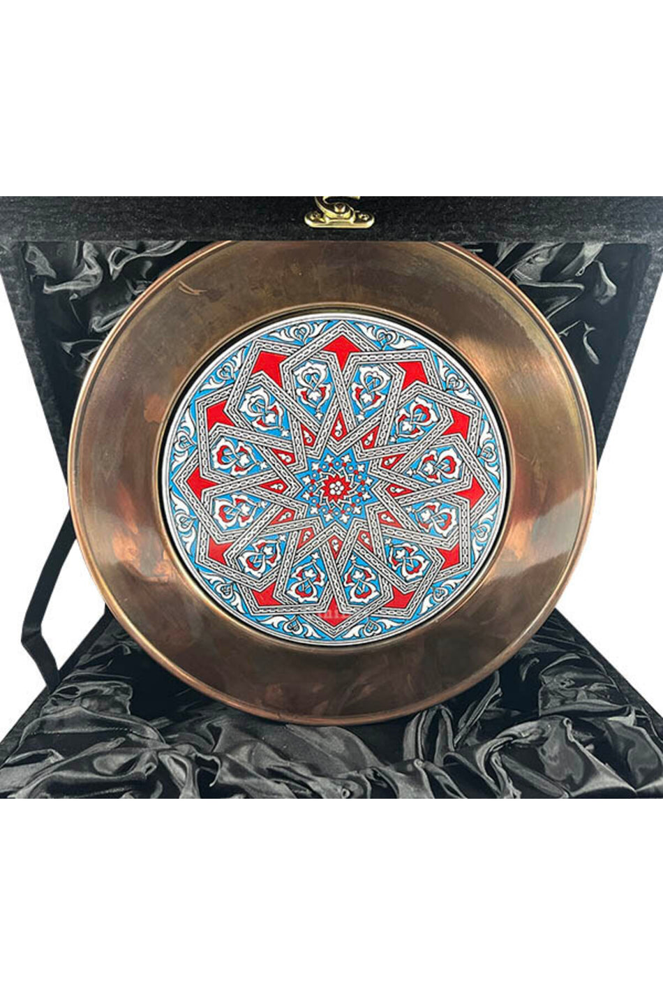 Cini Evi Seljuk Star Patterned 25cm Copper Plate - MALLTURK