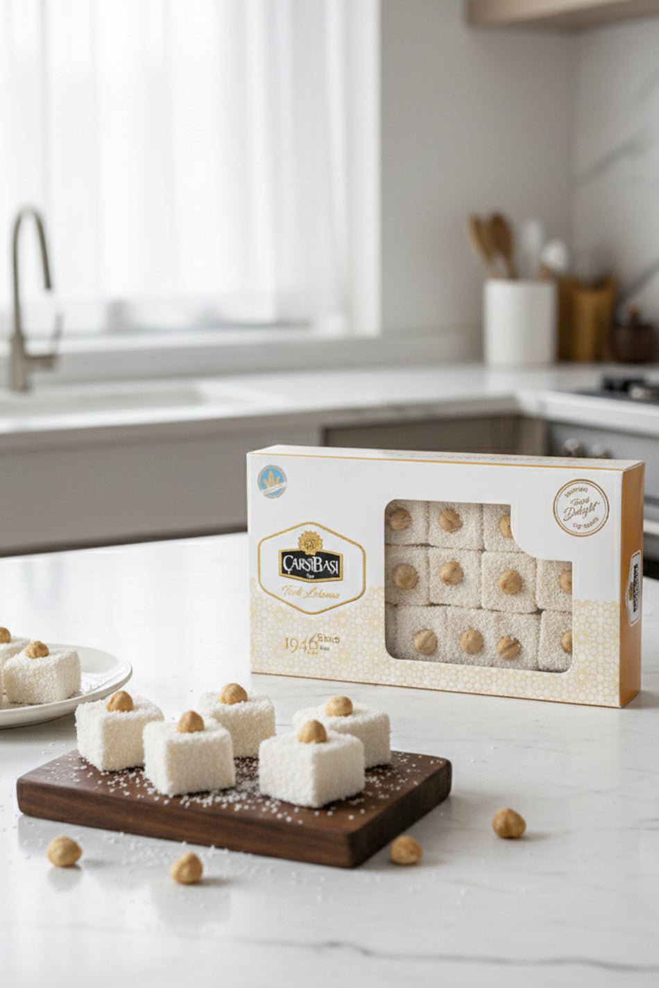 carsibasi Gluten Free Hazelnut Pressed Sultan Style Turkish Delight 500 g - MALLTURK
