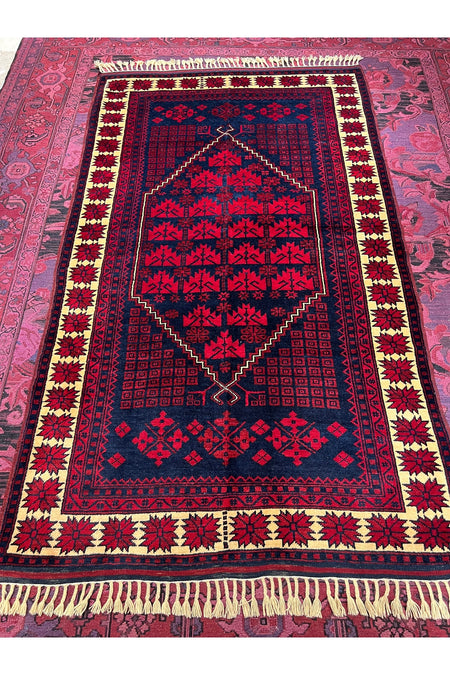 RD RAMAZAN DAG Hand Rug Art Hand-Woven Yagcibedir Rug 100 Yas Base Antika Size 220x126
