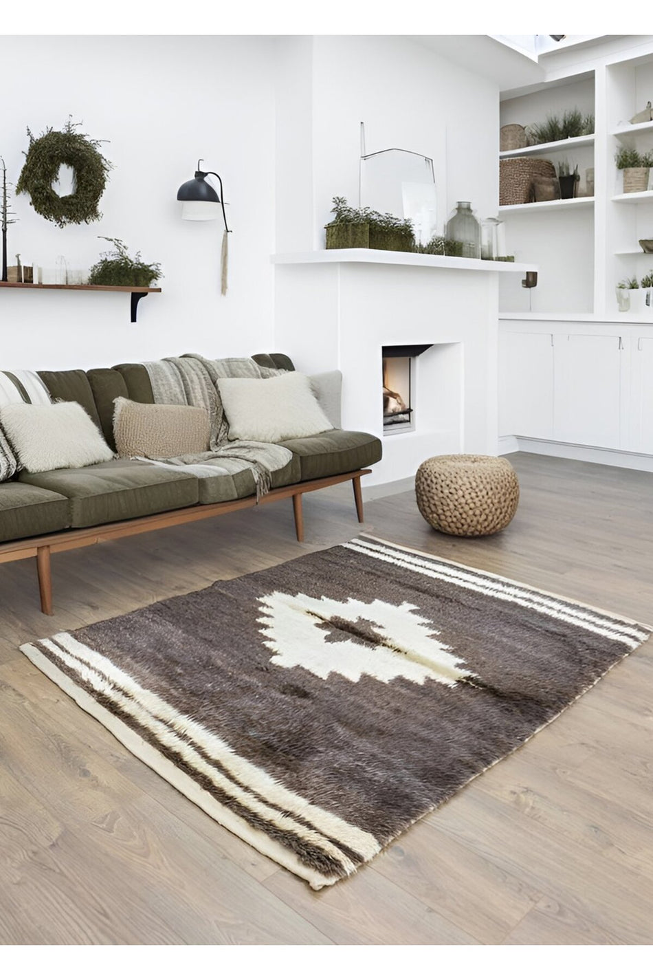 Soho Antiq Lyse Rustic Patterned Handwoven Tulle Rug 136x180 cm - MALLTURK
