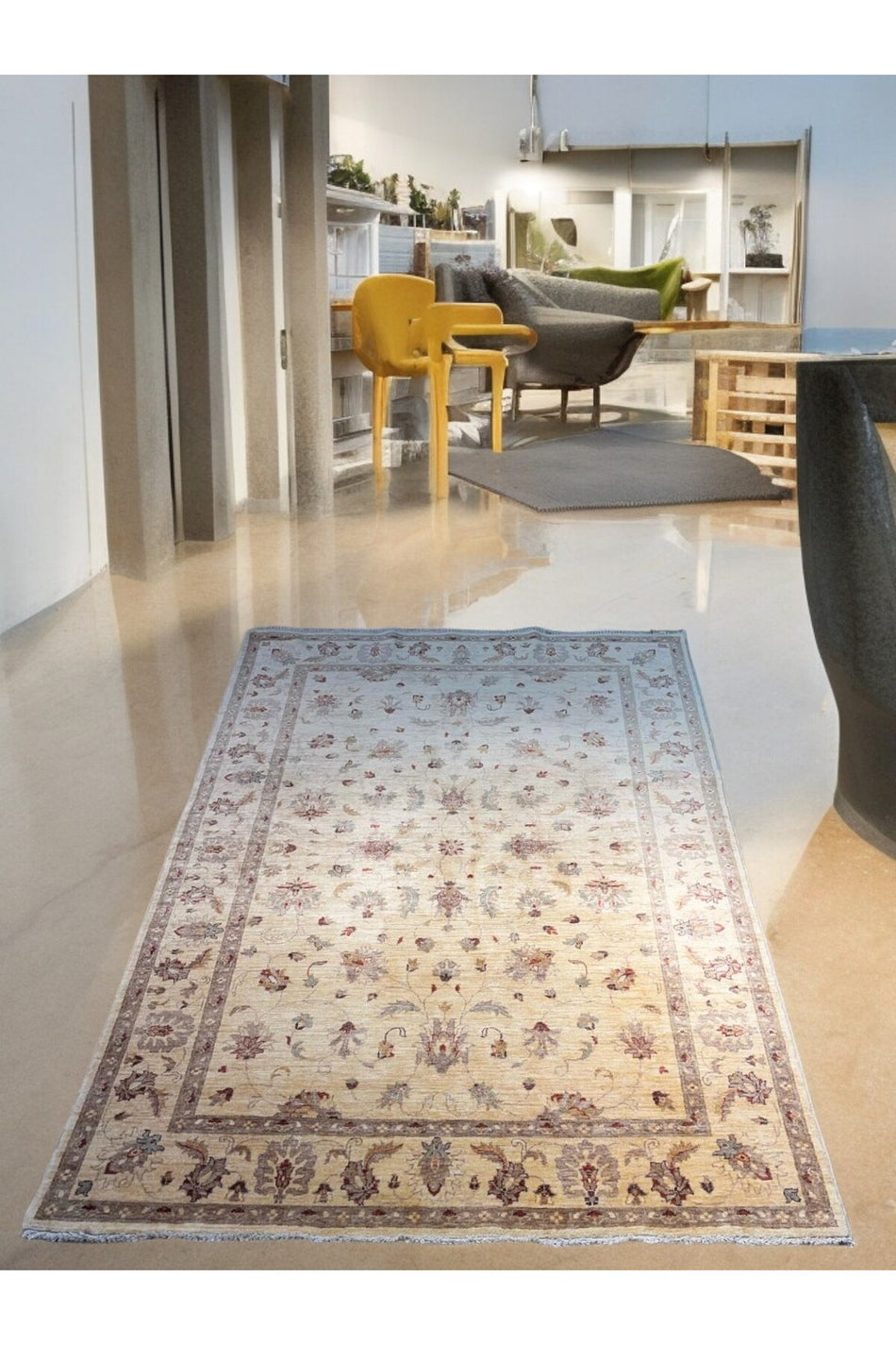 Sirvan Handwoven Afghan Usak Carpet - 268x180 - MALLTURK