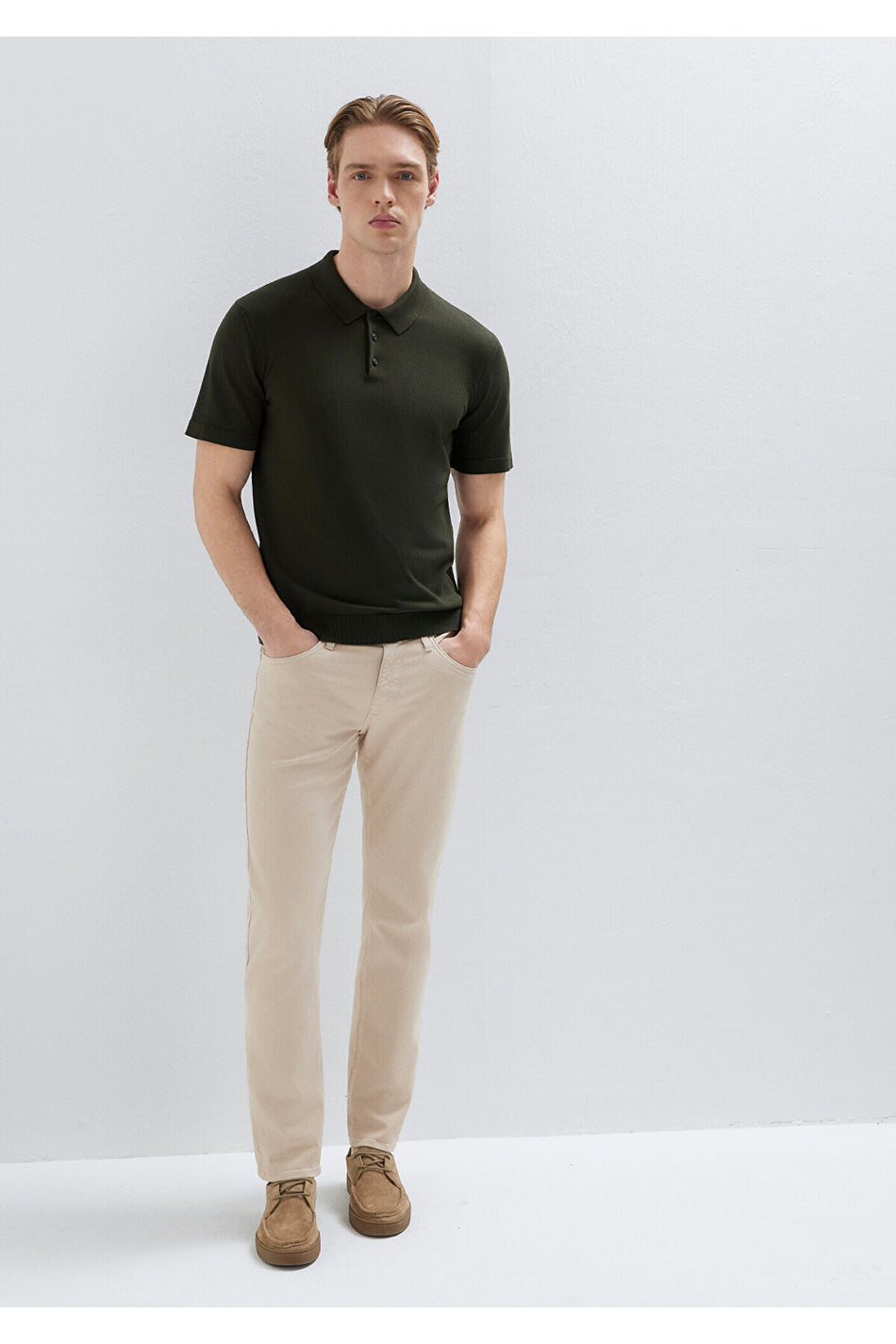 Mavi Marcus Black Beige Gabardine Trousers 00351A2795 - MALLTURK