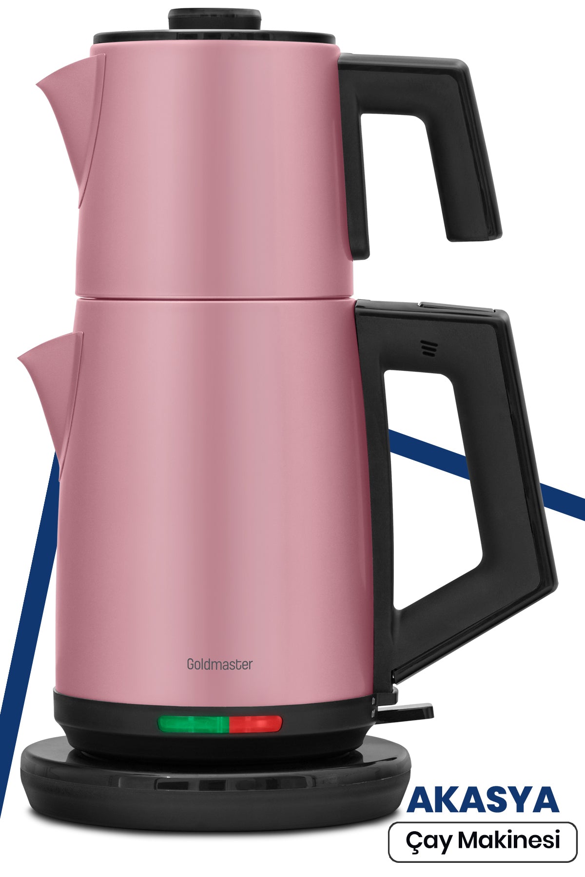GoldMaster Acacia Pearl Pink XL 2200 Watt Patented Drip-Free Design Stainless Steel Tea Maker and Water Kettle - MALLTURK